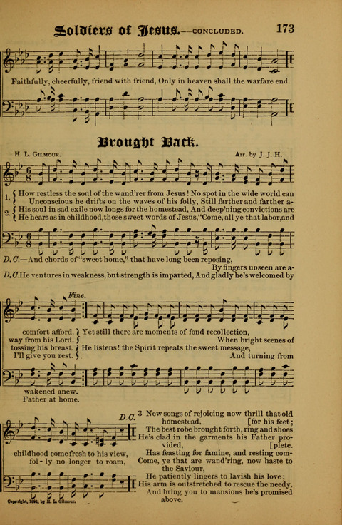 Songs of Love and Praise: for use in meetings & Christian worship & work page 173
