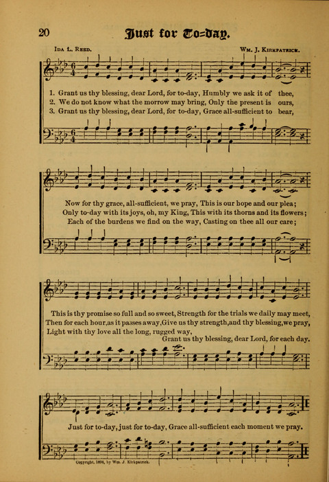 Songs of Love and Praise: for use in meetings & Christian worship & work page 20