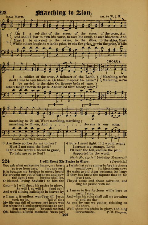 Songs of Love and Praise: for use in meetings & Christian worship & work page 209