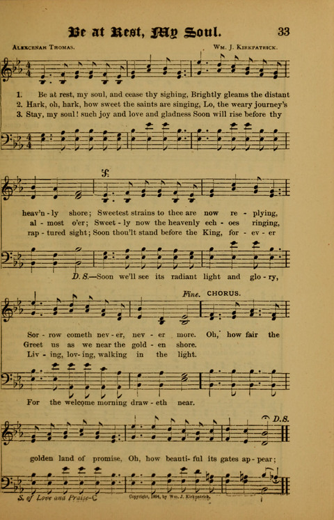 Songs of Love and Praise: for use in meetings & Christian worship & work page 33