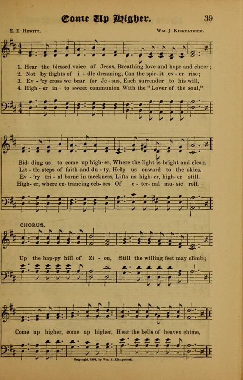 Songs of Love and Praise: for use in meetings & Christian worship & work page 39
