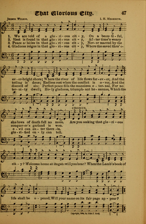 Songs of Love and Praise: for use in meetings & Christian worship & work page 47