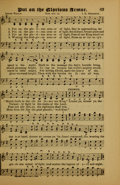 Songs of Love and Praise: for use in meetings & Christian worship & work page 63