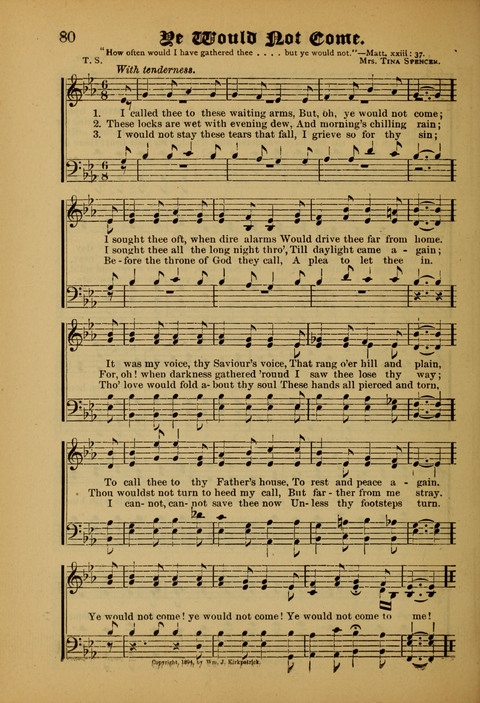 Songs of Love and Praise: for use in meetings & Christian worship & work page 80