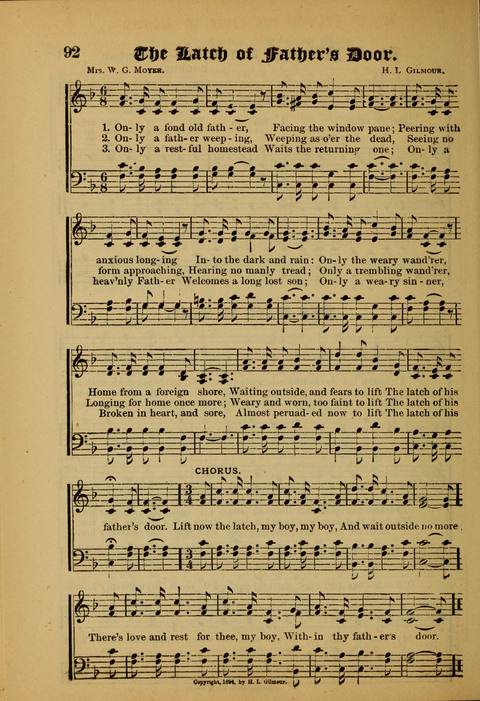 Songs of Love and Praise: for use in meetings & Christian worship & work page 92