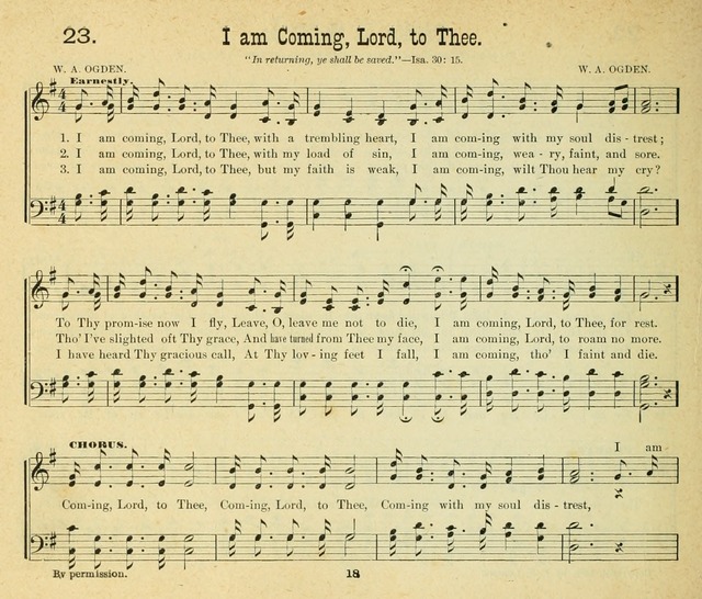 Songs of the Morning: a choice collection of songs and hymns for the Sunday school and other social services page 19