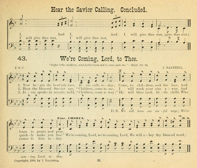 Songs of the Morning: a choice collection of songs and hymns for the Sunday school and other social services page 32