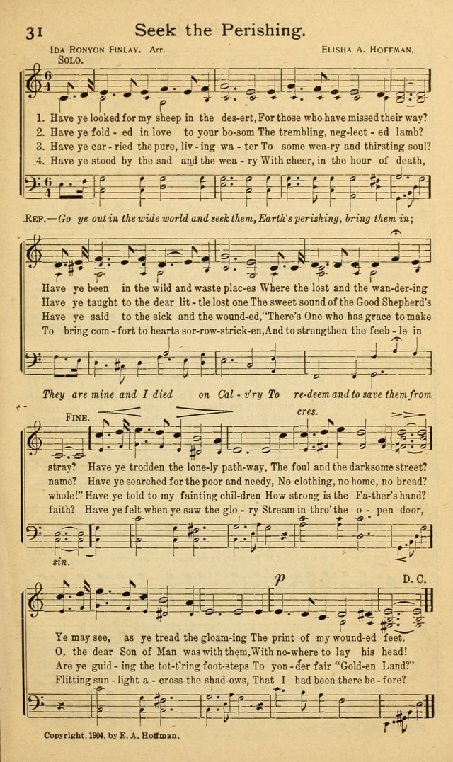 Songs of Matchless Love: for evangelistic services, devotional meetings and Sunday schools page 31