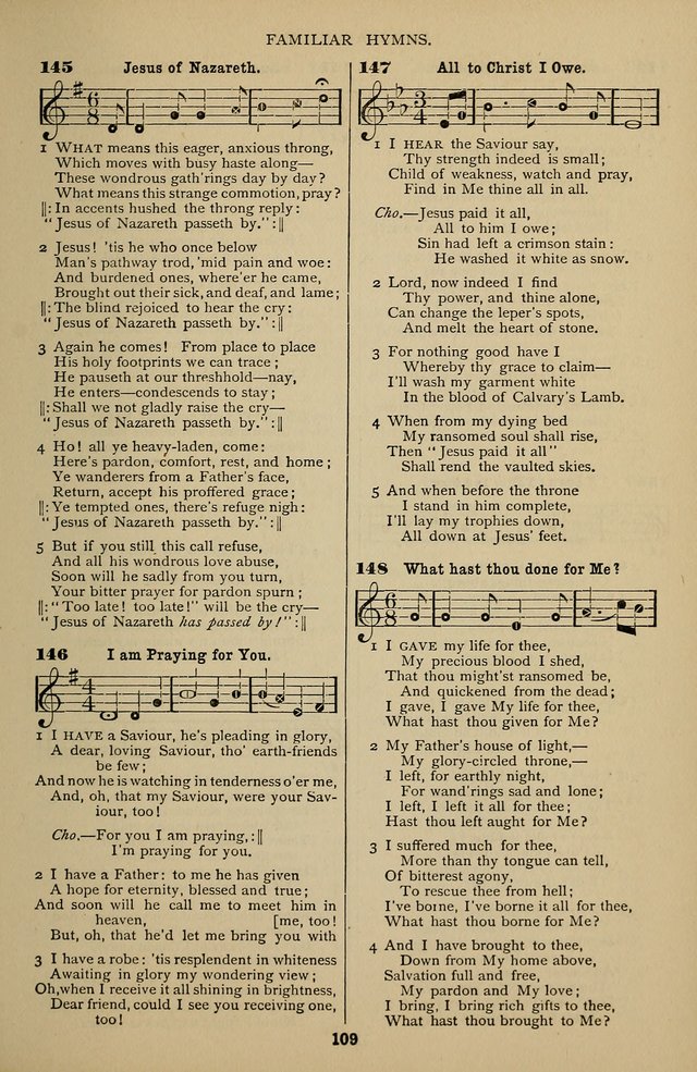 Songs of the New Life: with Songs of Redeeming Love Combined: for use in gospel meetings, etc. page 109