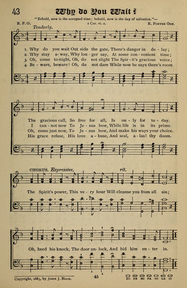 Songs of the New Life: with Songs of Redeeming Love Combined: for use in gospel meetings, etc. page 45