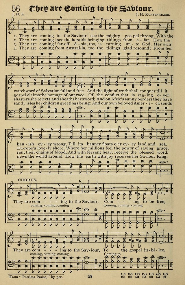 Songs of the New Life: with Songs of Redeeming Love Combined: for use in gospel meetings, etc. page 58