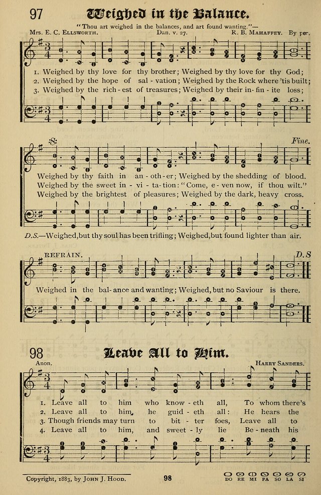 Songs of the New Life: with Songs of Redeeming Love Combined: for use in gospel meetings, etc. page 98