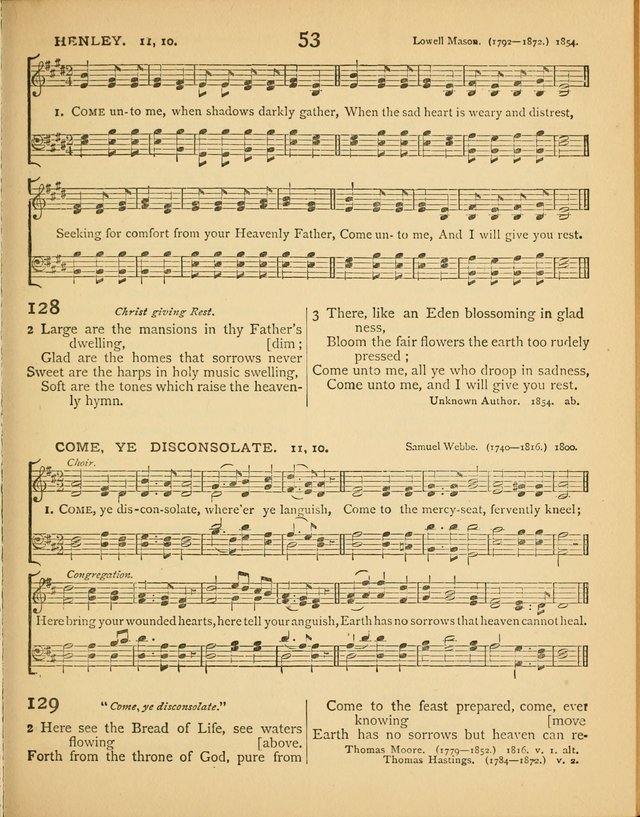 Songs of Praise: a selection of standard hymns and tunes for the Sunday-shcools and social meetings page 54
