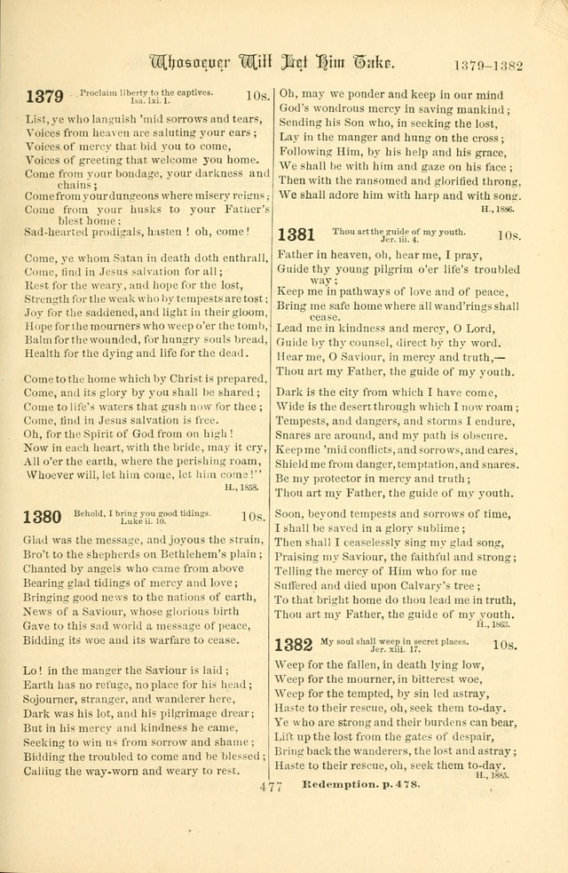 Songs of Pilgrimage: a hymnal for the churches of Christ (2nd ed.) page 477