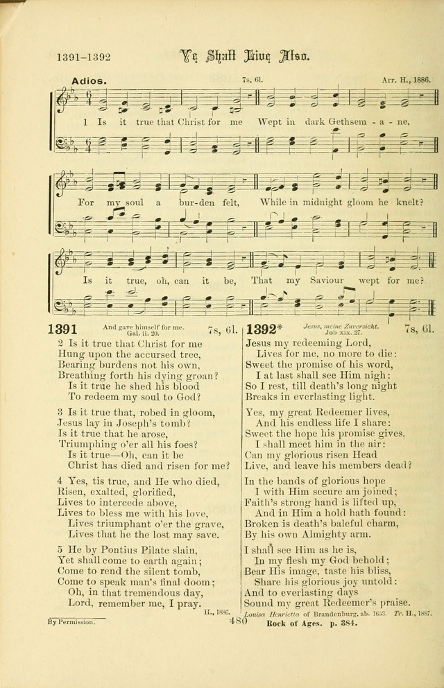 Songs of Pilgrimage: a hymnal for the churches of Christ (2nd ed.) page 480