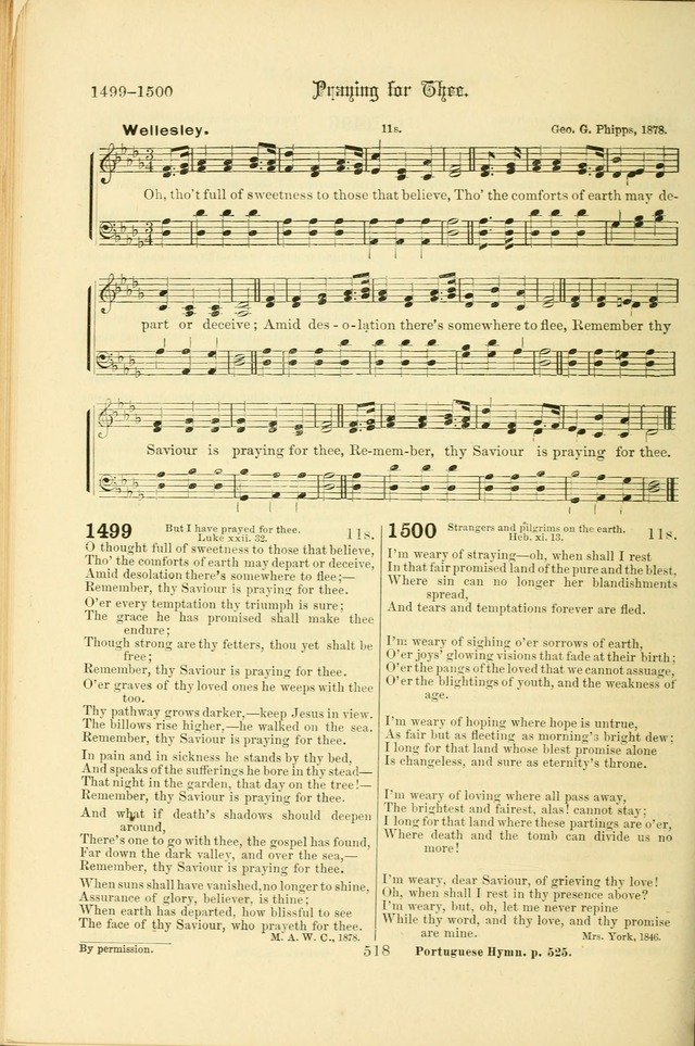 Songs of Pilgrimage: a hymnal for the churches of Christ (2nd ed.) page 518