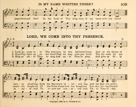 Songs of Promise: for Sunday schools, prayer, praise, and conference meetings page 109