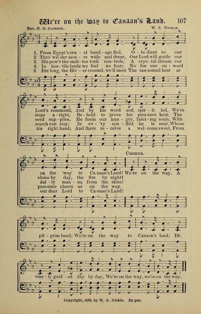 Songs of the Peacemaker: a collection of sacred songs and hymns for use in all services of the church, Sunday-school, home circle, and all kinds of evangelistic work page 107
