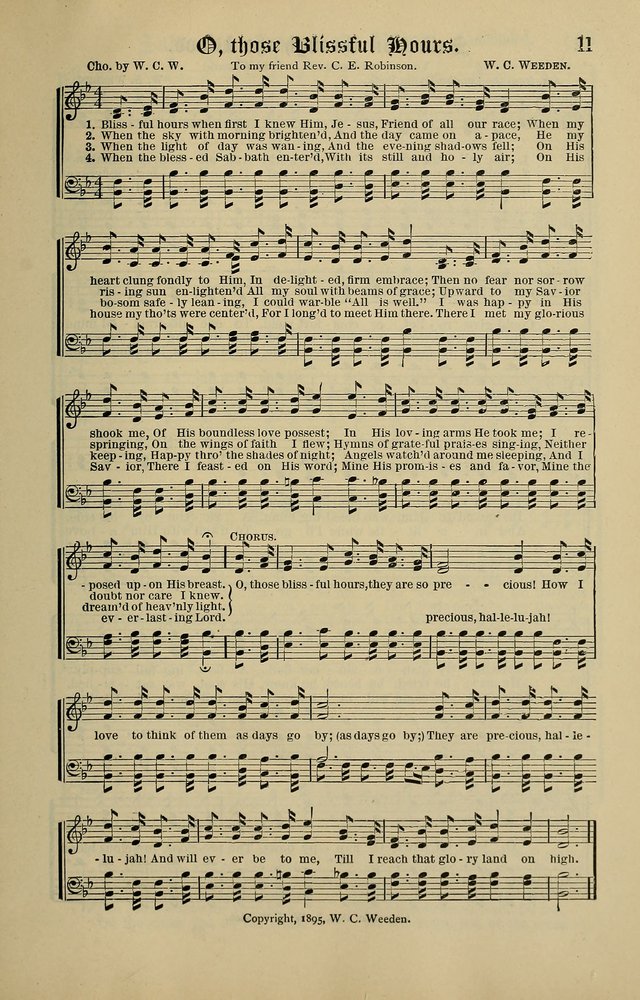 Songs of the Peacemaker: a collection of sacred songs and hymns for use in all services of the church, Sunday-school, home circle, and all kinds of evangelistic work page 11