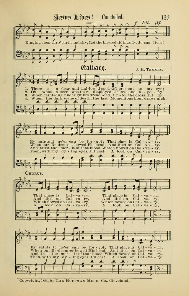 Songs of the Peacemaker: a collection of sacred songs and hymns for use in all services of the church, Sunday-school, home circle, and all kinds of evangelistic work page 127