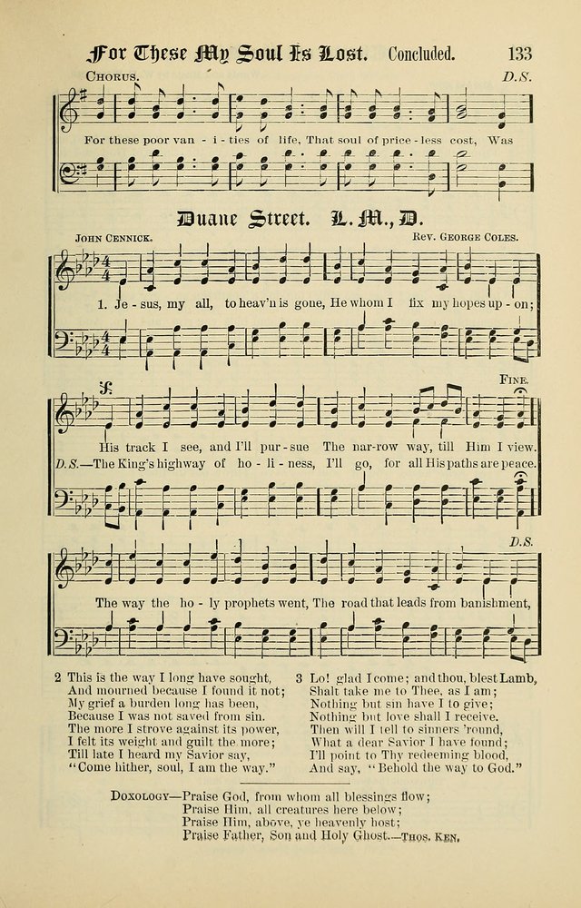 Songs of the Peacemaker: a collection of sacred songs and hymns for use in all services of the church, Sunday-school, home circle, and all kinds of evangelistic work page 133