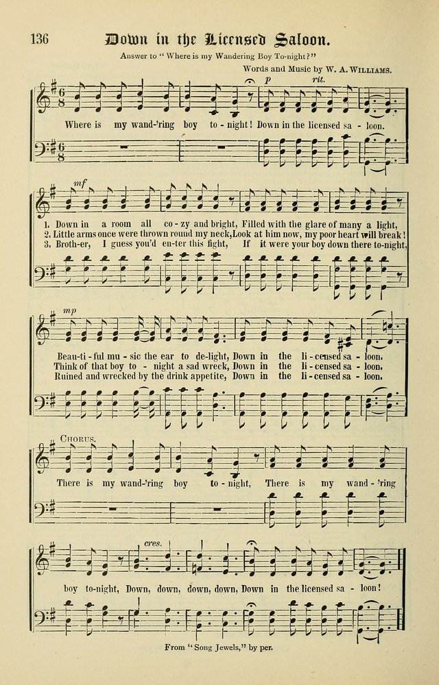 Songs of the Peacemaker: a collection of sacred songs and hymns for use in all services of the church, Sunday-school, home circle, and all kinds of evangelistic work page 136