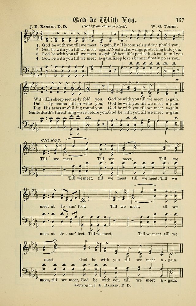 Songs of the Peacemaker: a collection of sacred songs and hymns for use in all services of the church, Sunday-school, home circle, and all kinds of evangelistic work page 167
