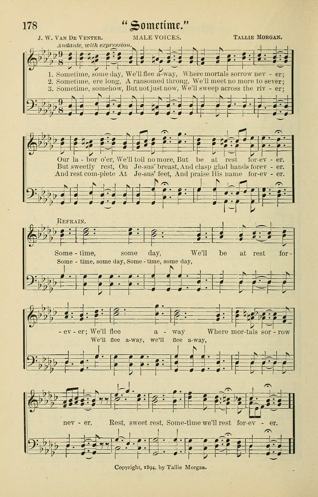 Songs of the Peacemaker: a collection of sacred songs and hymns for use in all services of the church, Sunday-school, home circle, and all kinds of evangelistic work page 178