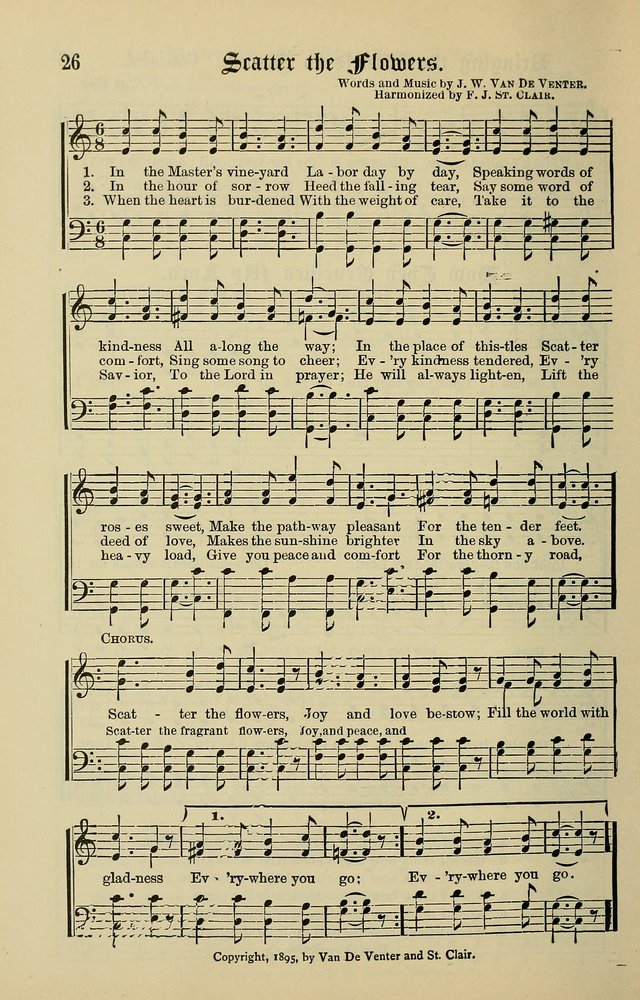 Songs of the Peacemaker: a collection of sacred songs and hymns for use in all services of the church, Sunday-school, home circle, and all kinds of evangelistic work page 26