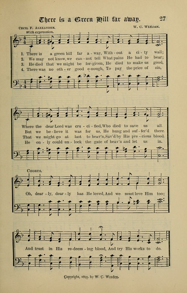 Songs of the Peacemaker: a collection of sacred songs and hymns for use in all services of the church, Sunday-school, home circle, and all kinds of evangelistic work page 27