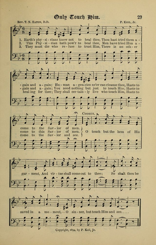 Songs of the Peacemaker: a collection of sacred songs and hymns for use in all services of the church, Sunday-school, home circle, and all kinds of evangelistic work page 29