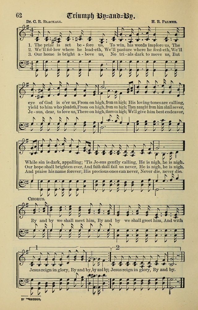Songs of the Peacemaker: a collection of sacred songs and hymns for use in all services of the church, Sunday-school, home circle, and all kinds of evangelistic work page 62
