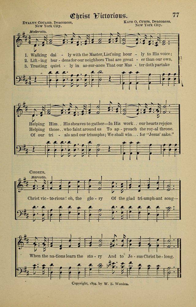 Songs of the Peacemaker: a collection of sacred songs and hymns for use in all services of the church, Sunday-school, home circle, and all kinds of evangelistic work page 77
