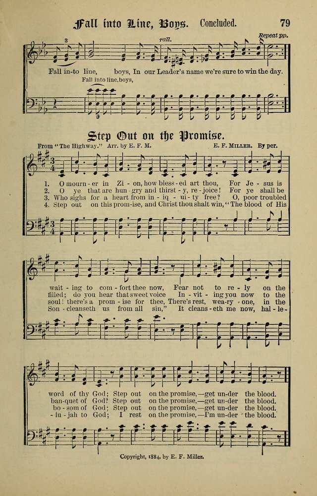 Songs of the Peacemaker: a collection of sacred songs and hymns for use in all services of the church, Sunday-school, home circle, and all kinds of evangelistic work page 79