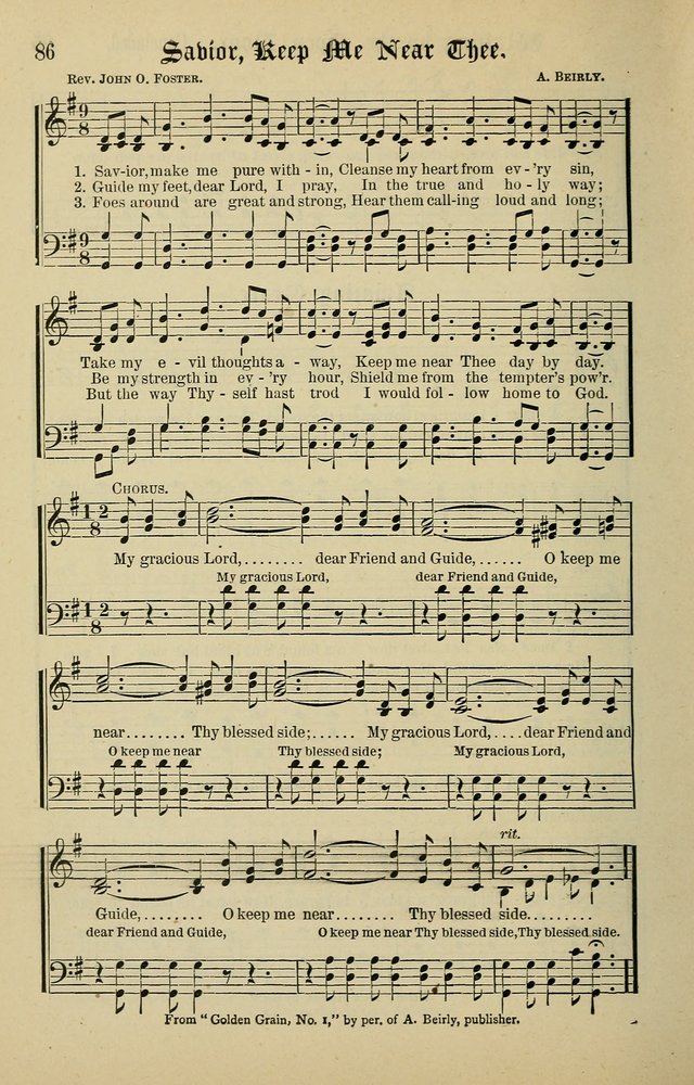 Songs of the Peacemaker: a collection of sacred songs and hymns for use in all services of the church, Sunday-school, home circle, and all kinds of evangelistic work page 86