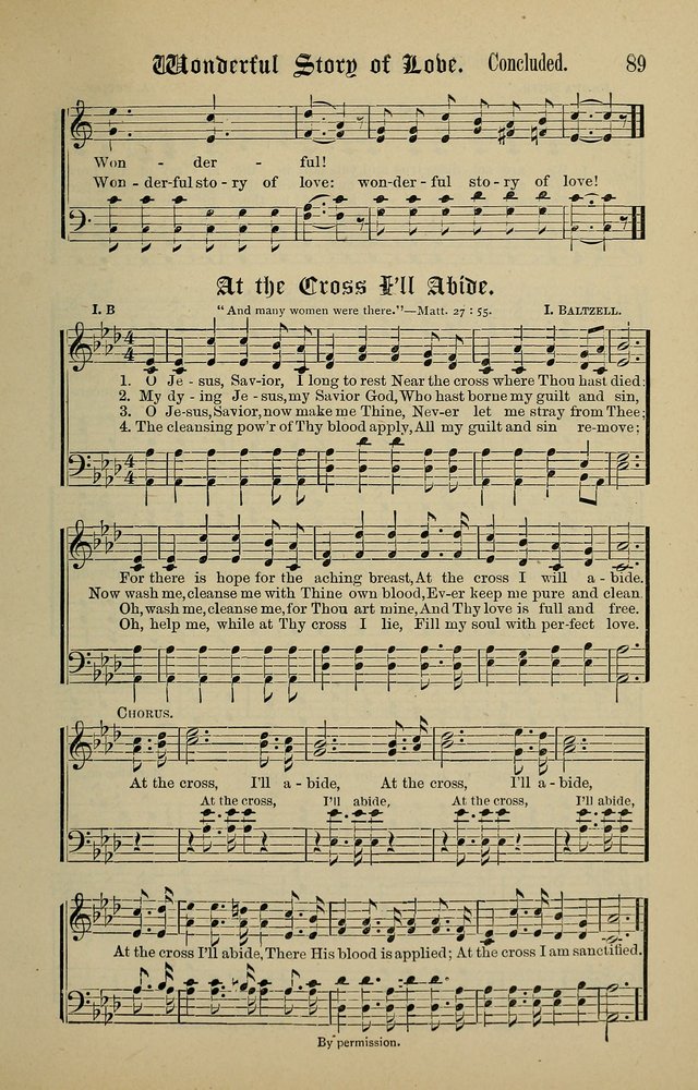 Songs of the Peacemaker: a collection of sacred songs and hymns for use in all services of the church, Sunday-school, home circle, and all kinds of evangelistic work page 89