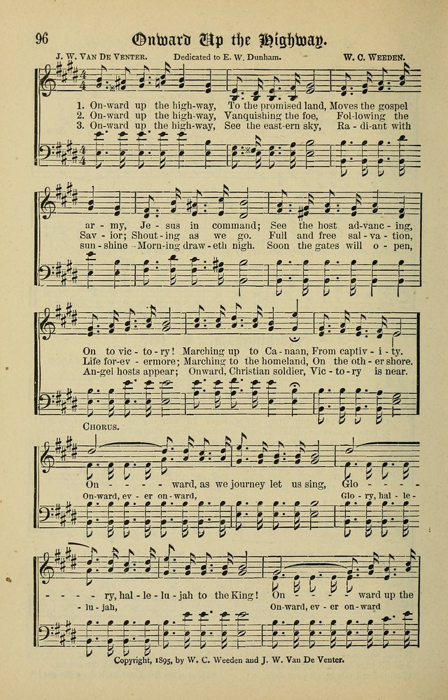 Songs of the Peacemaker: a collection of sacred songs and hymns for use in all services of the church, Sunday-school, home circle, and all kinds of evangelistic work page 96