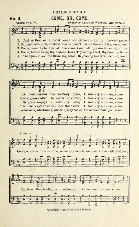 Songs of Praise and Consecration page 9