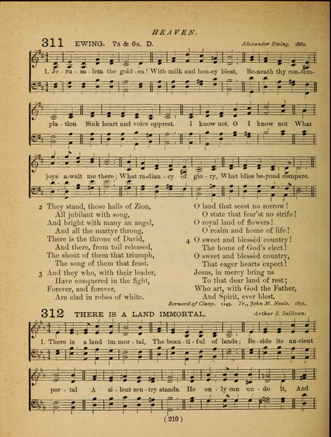 Songs of Praise and Prayer: for the Sunday-school and social meeting page 212