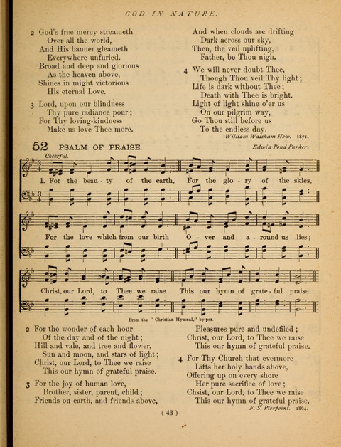 Songs of Praise and Prayer: for the Sunday-school and social meeting page 43