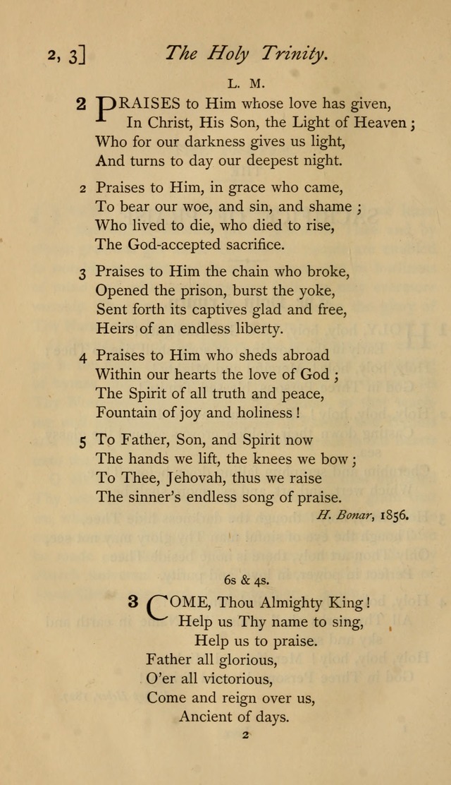 The Sacrifice of Praise. psalms, hymns, and spiritual songs designed for public worship and private devotion, with notes on the origin of hymns. page 2
