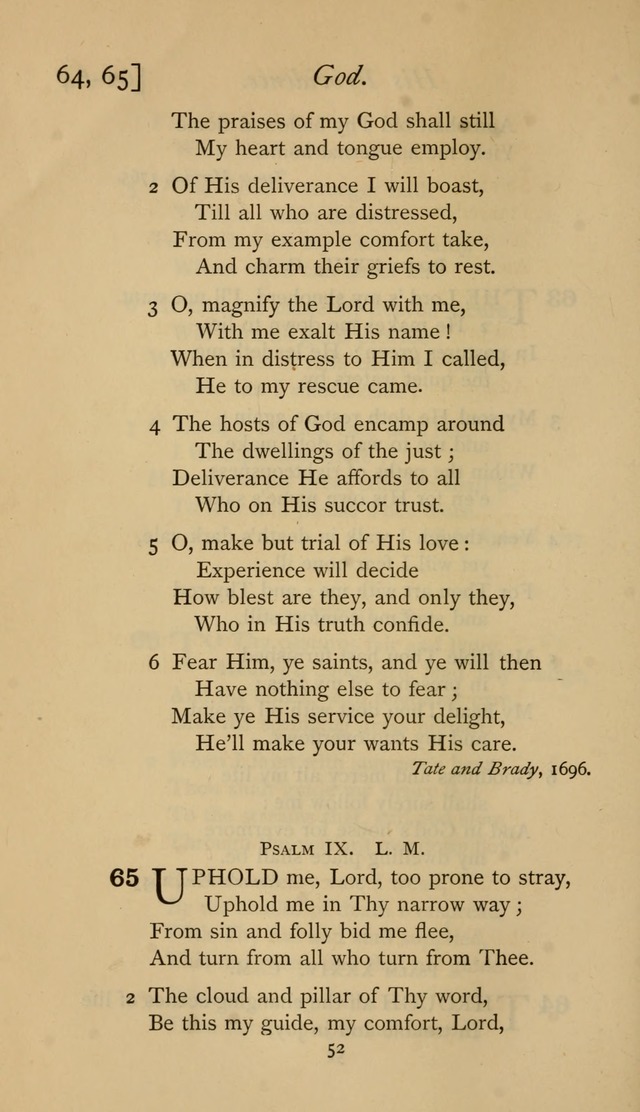 The Sacrifice of Praise. psalms, hymns, and spiritual songs designed for public worship and private devotion, with notes on the origin of hymns. page 52