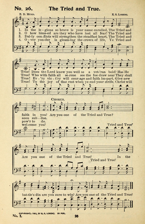 Songs of the Soul No. 2: for use in Sunday evening congregations, revivals, camp-meetings, social services and young peoples meetings page 26