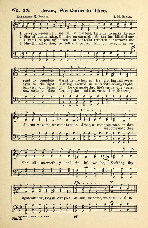 Songs of the Soul No. 2: for use in Sunday evening congregations, revivals, camp-meetings, social services and young peoples meetings page 27
