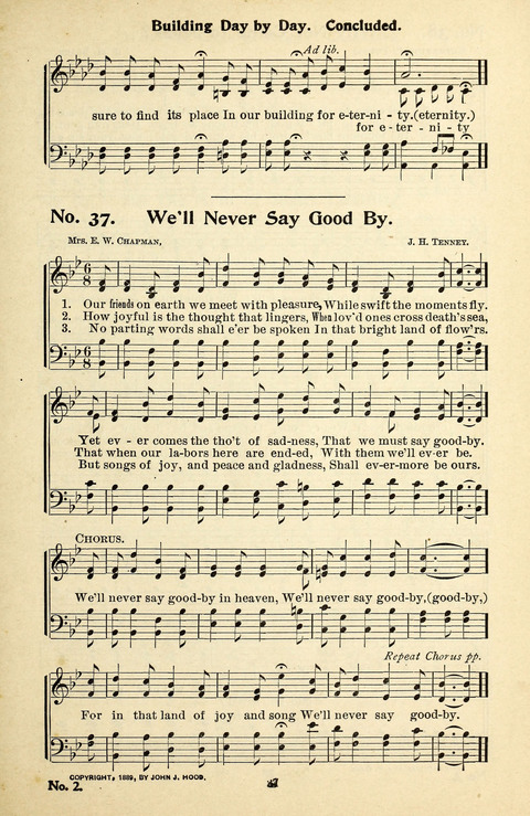 Songs of the Soul No. 2: for use in Sunday evening congregations, revivals, camp-meetings, social services and young peoples meetings page 37