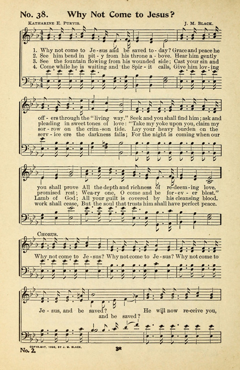 Songs of the Soul No. 2: for use in Sunday evening congregations, revivals, camp-meetings, social services and young peoples meetings page 38