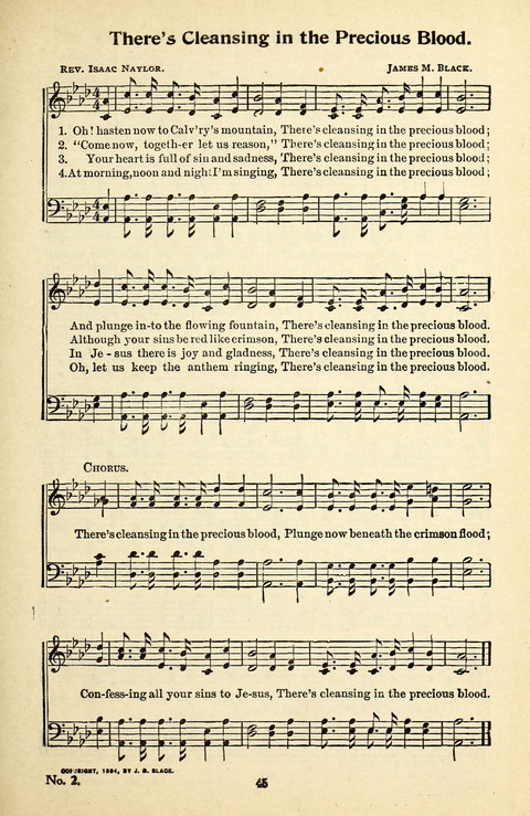 Songs of the Soul No. 2: for use in Sunday evening congregations, revivals, camp-meetings, social services and young peoples meetings page 45