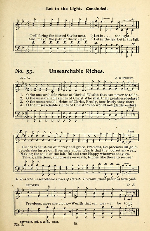 Songs of the Soul No. 2: for use in Sunday evening congregations, revivals, camp-meetings, social services and young peoples meetings page 53