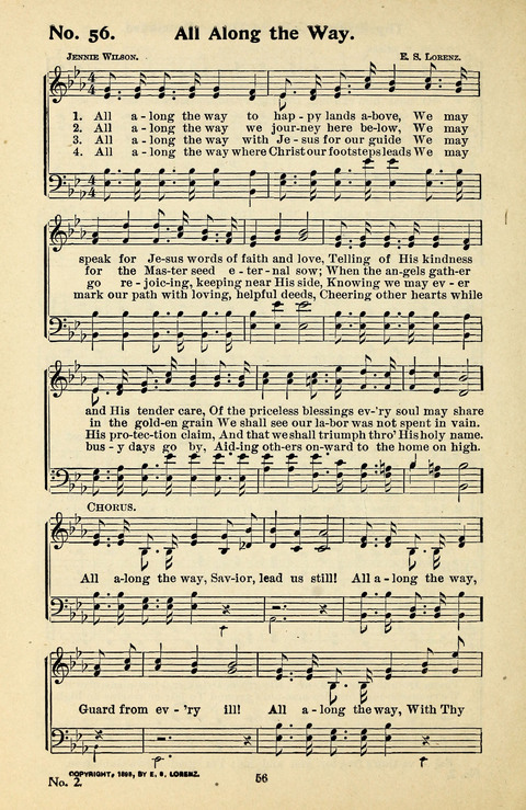 Songs of the Soul No. 2: for use in Sunday evening congregations, revivals, camp-meetings, social services and young peoples meetings page 56
