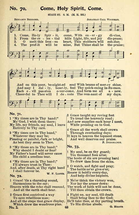 Songs of the Soul No. 2: for use in Sunday evening congregations, revivals, camp-meetings, social services and young peoples meetings page 63